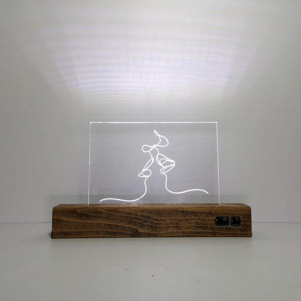 kiss-dessin-line-lampe-blanc